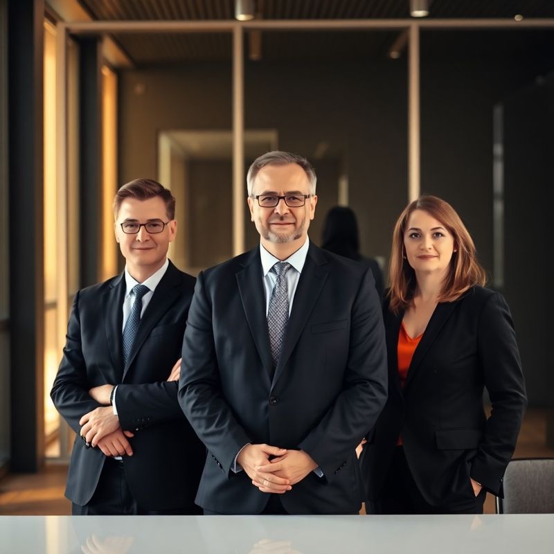 Portret de grup al consultanților Studio Dragomir în biroul din Craiova